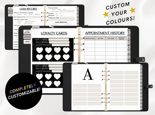 * CUSTOMIZE YOUR COLOURS * Digital Client Record Books