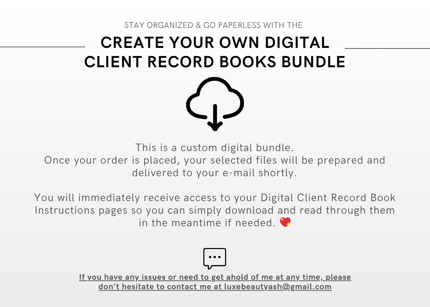 Create Your Digital Client Record Books Bundle (Choose 3 Services)