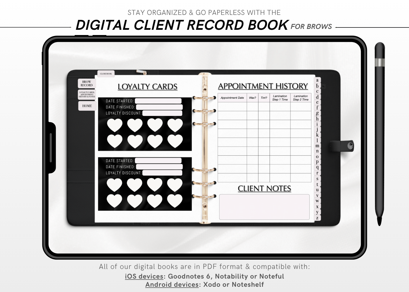 Digital BROWS Client Record Book