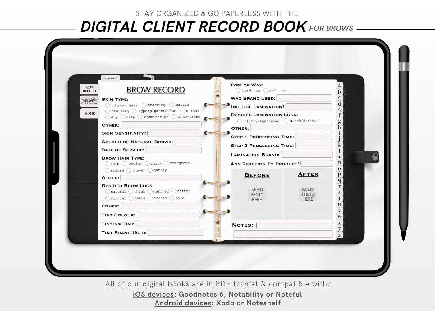 Digital BROWS Client Record Book