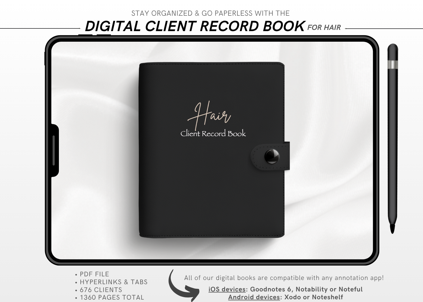 Digital HAIR Client Record Book