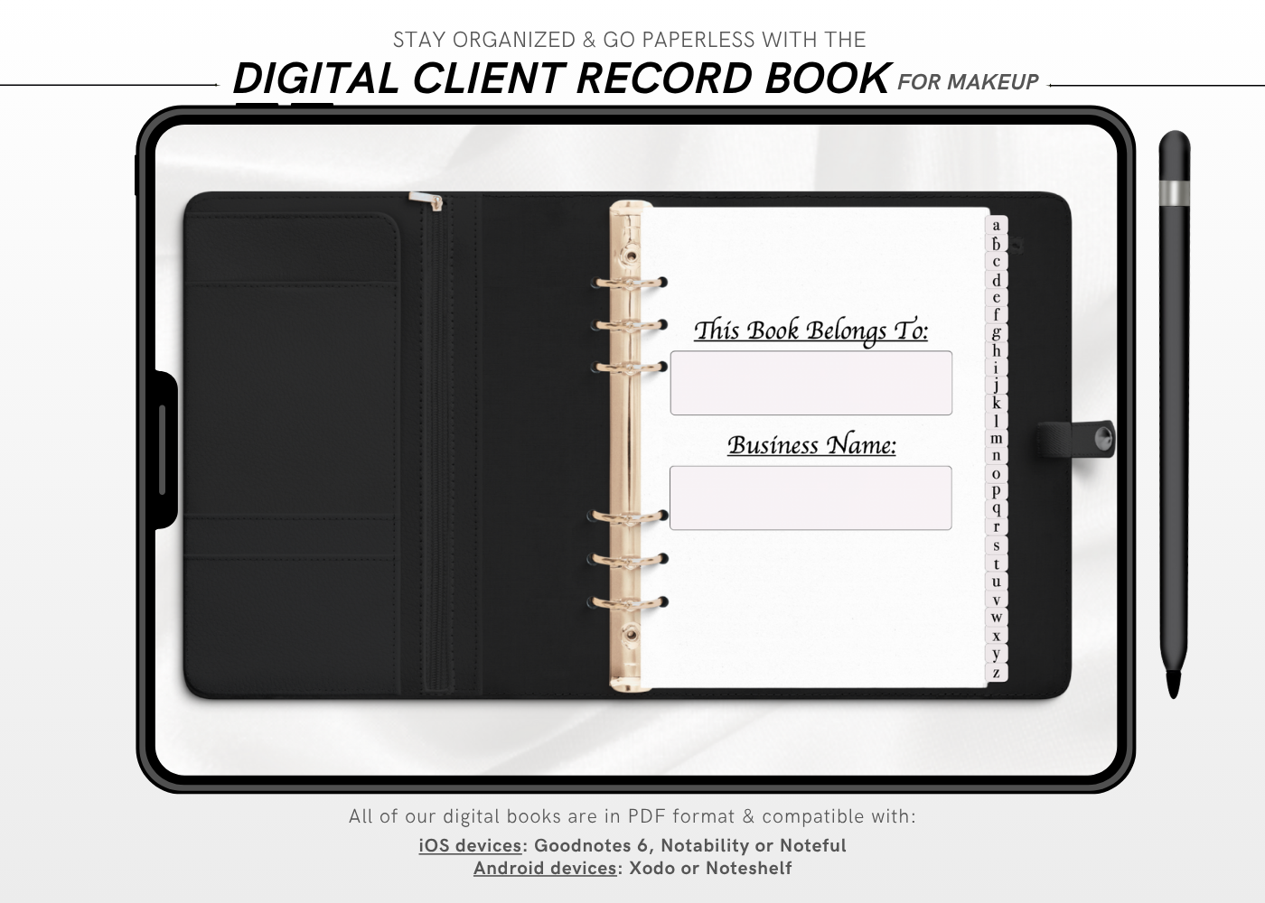 Digital MAKEUP Client Record Book