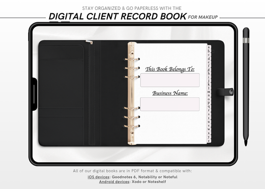 Digital MAKEUP Client Record Book