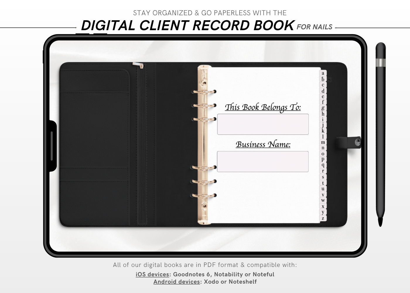 Digital NAILS Client Record Book