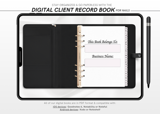 Digital NAILS Client Record Book