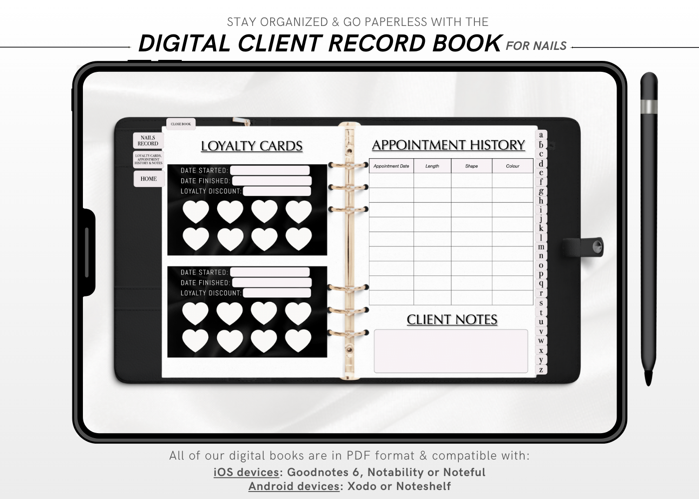 Digital NAILS Client Record Book