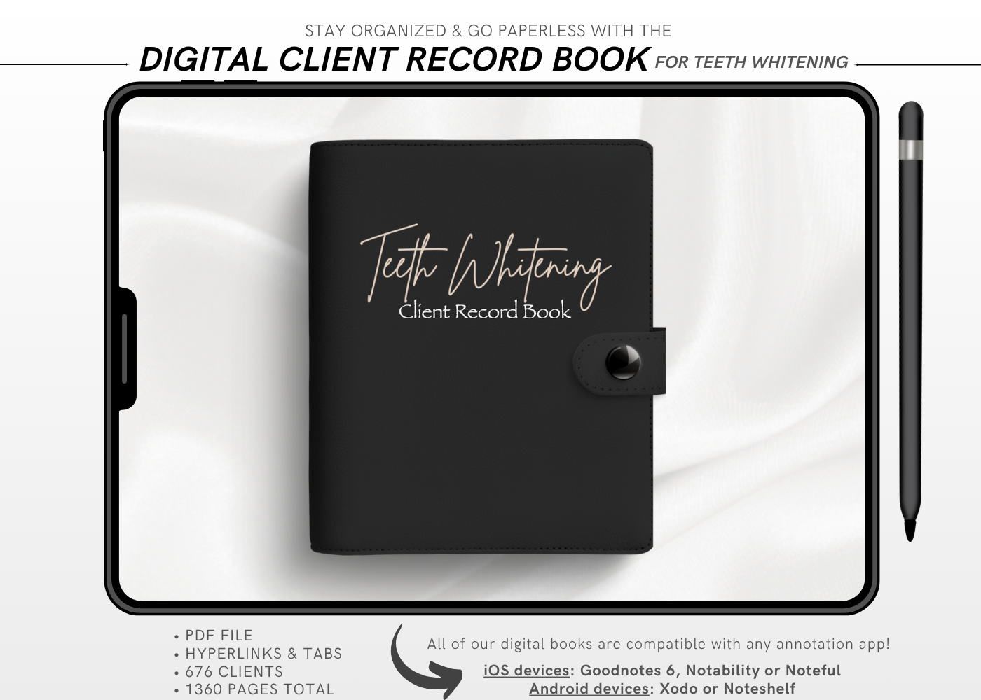 Digital TEETH WHITENING Client Record Book
